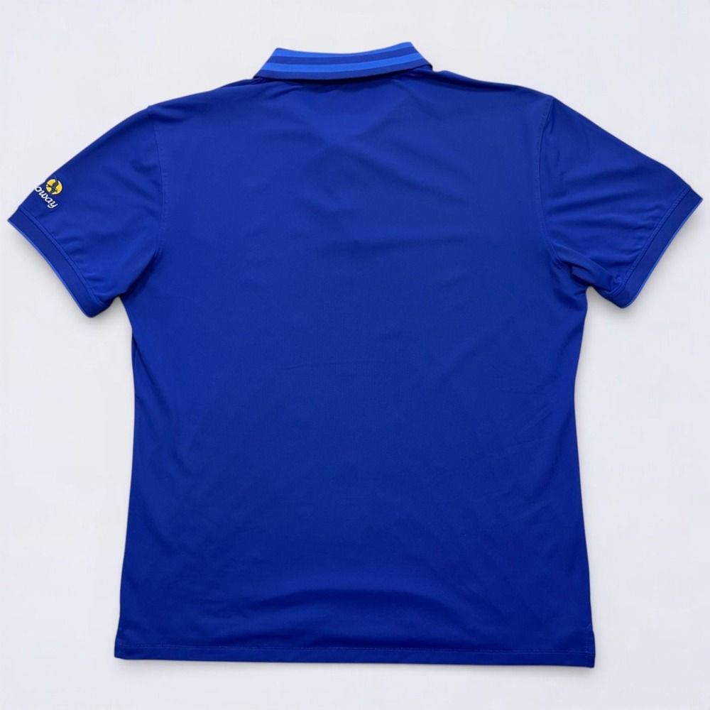 G/FORE Polo Shirt Men's Medium Blue Skull & Tees Tech Performance Golf *Logo* - Picture 5 of 9